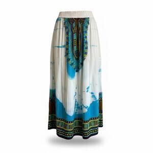 Bella Moda Tie Dye Boho Gypsy Guaze Maxi Skirt Festival Women’s Plus Size 1X NWT